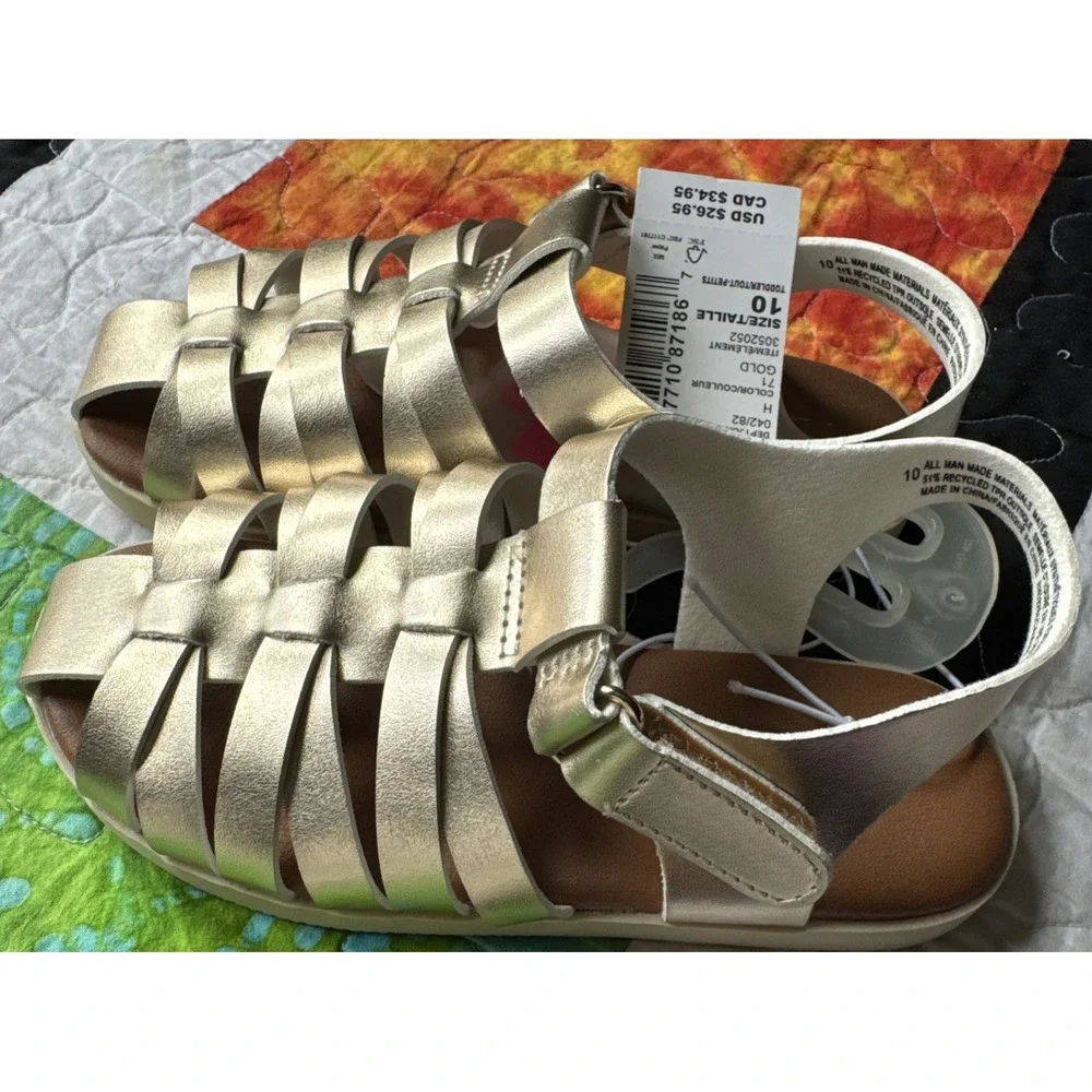 Childrens Place Sandals Gold Size 10 Toddler Girl